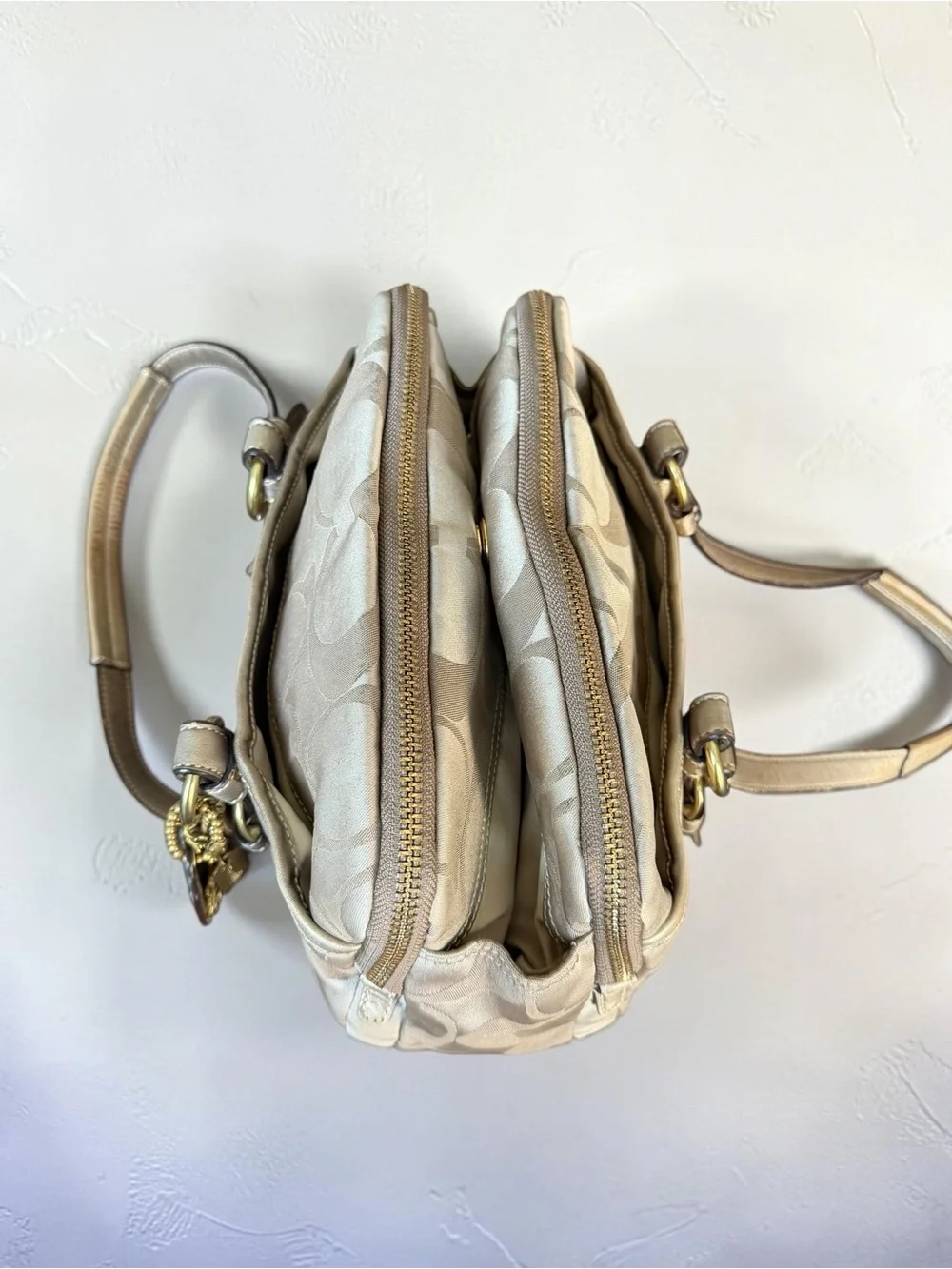 Coach Y2K Sig Bonnie Satchel in Champagne/Gold